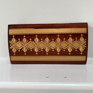 Vintage wooden folk art box